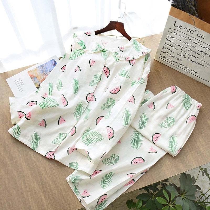 The Cute Fruit Print Pajamas Set Original Pajamas-Original Pajamas