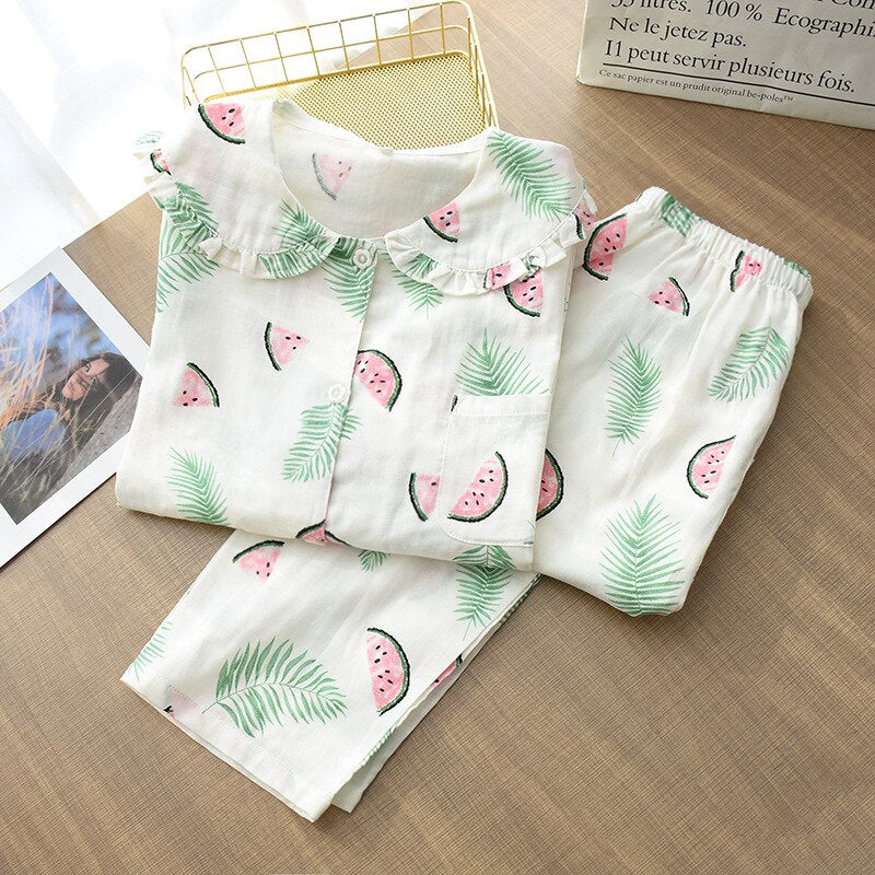 The Cute Fruit Print Pajamas Set Original Pajamas-Original Pajamas