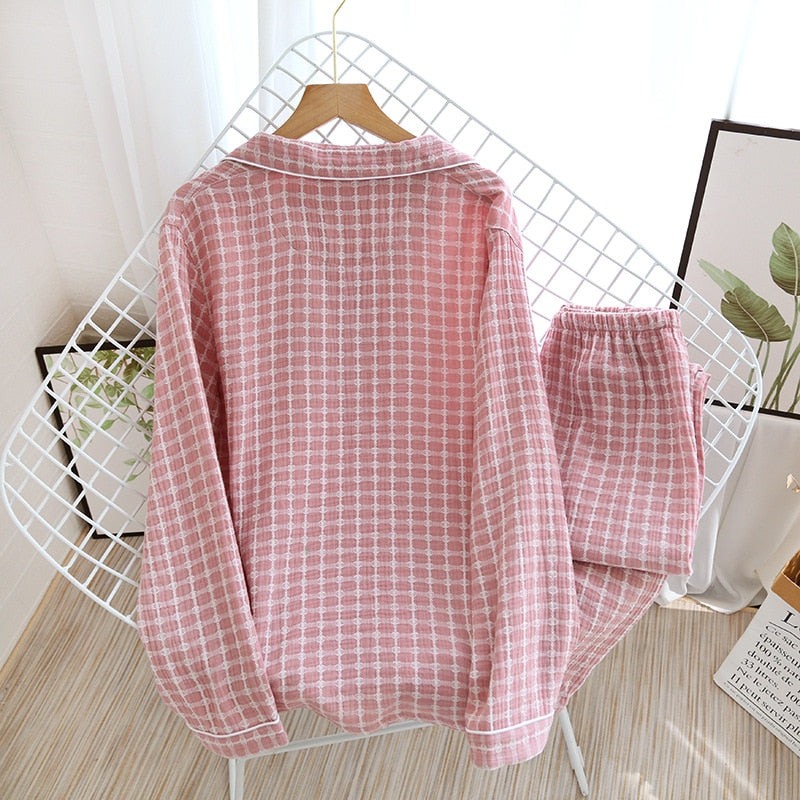 The Crepe Checked Original Pajamas-Original Pajamas