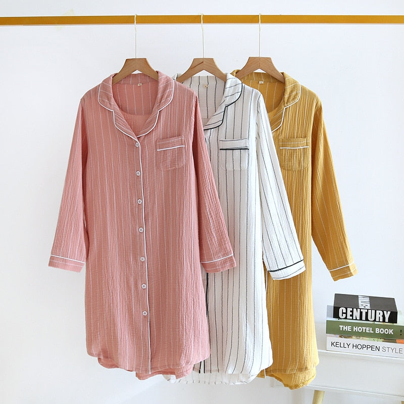 The Cotton Button-Up Solid Original Pajamas-Original Pajamas