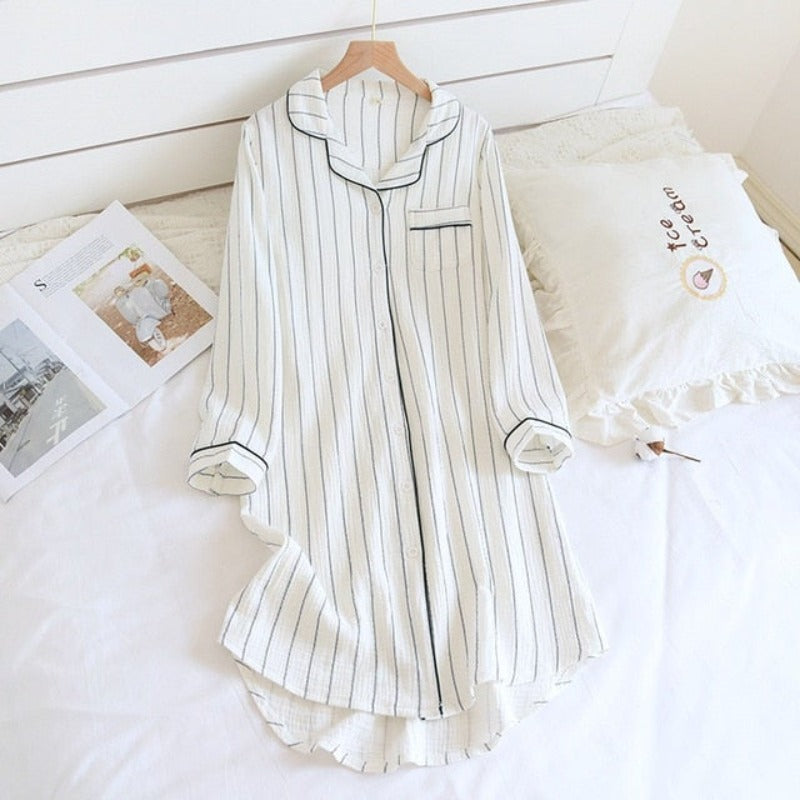 The Cotton Button-Up Solid Original Pajamas-Original Pajamas
