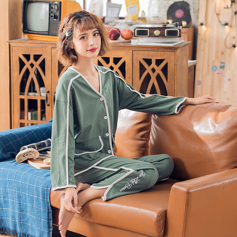 The V-Neck Solid Original Pajamas-Original Pajamas
