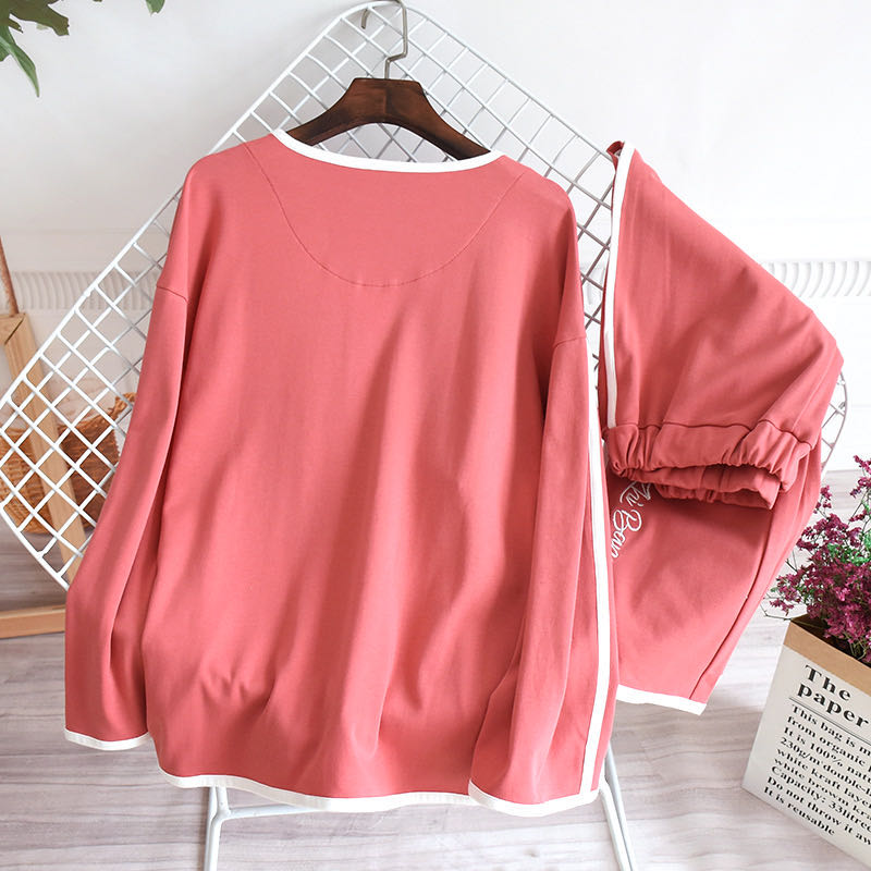 The V-Neck Solid Original Pajamas-Original Pajamas