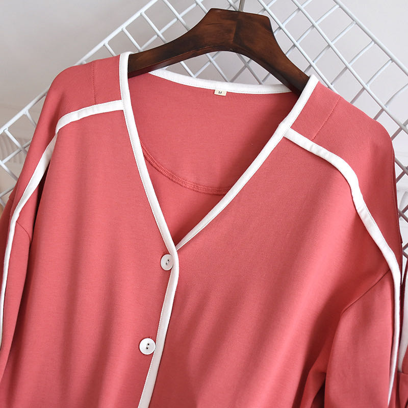 The V-Neck Solid Original Pajamas-Original Pajamas