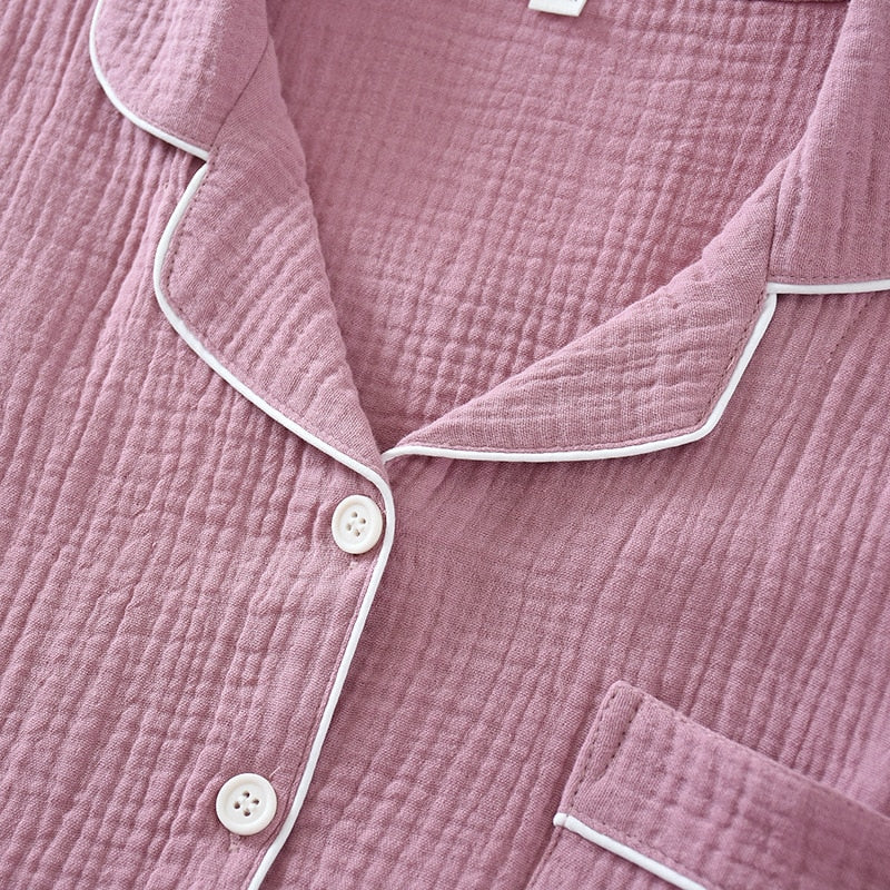 The Solid Buttoned Pajama Set Original Pajamas 2 Piece Sleepwear-Original Pajamas