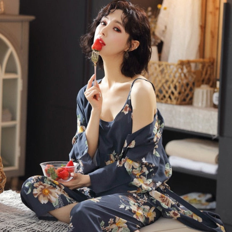 The Multi Color Print Sleepwear Best Cooling Pajamas For Ladies-Original Pajamas
