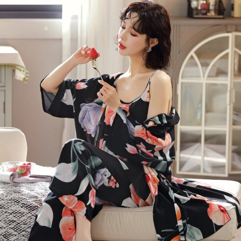 The Multi Color Print Sleepwear Best Cooling Pajamas For Ladies-Original Pajamas