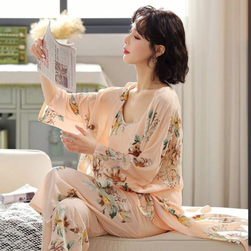 The Multi Color Print Sleepwear Best Cooling Pajamas For Ladies-Original Pajamas
