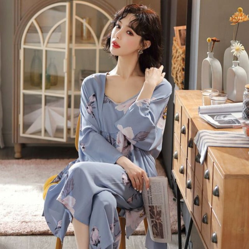 The Multi Color Print Sleepwear Best Cooling Pajamas For Ladies-Original Pajamas