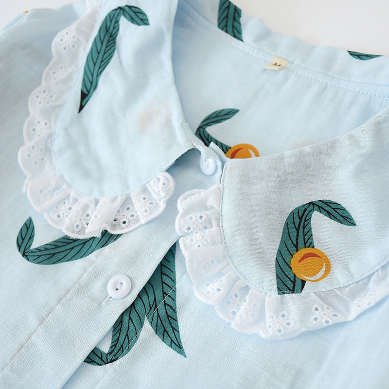 The Leaf Printed Original Pajamas-Original Pajamas