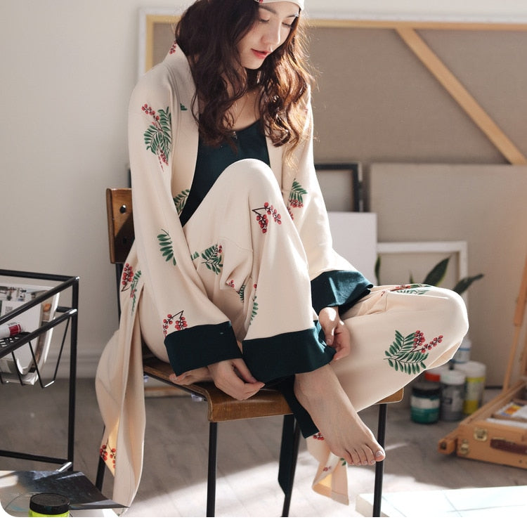 The Floral Printed Sleepwear Original Pajamas-Original Pajamas