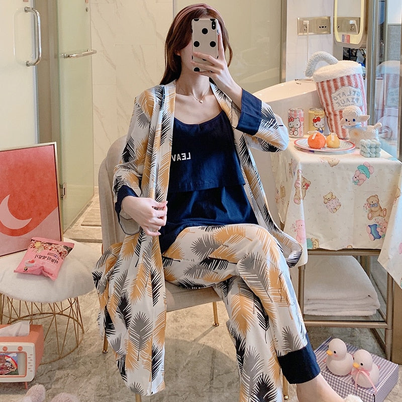 The Floral Printed Sleepwear Original Pajamas-Original Pajamas