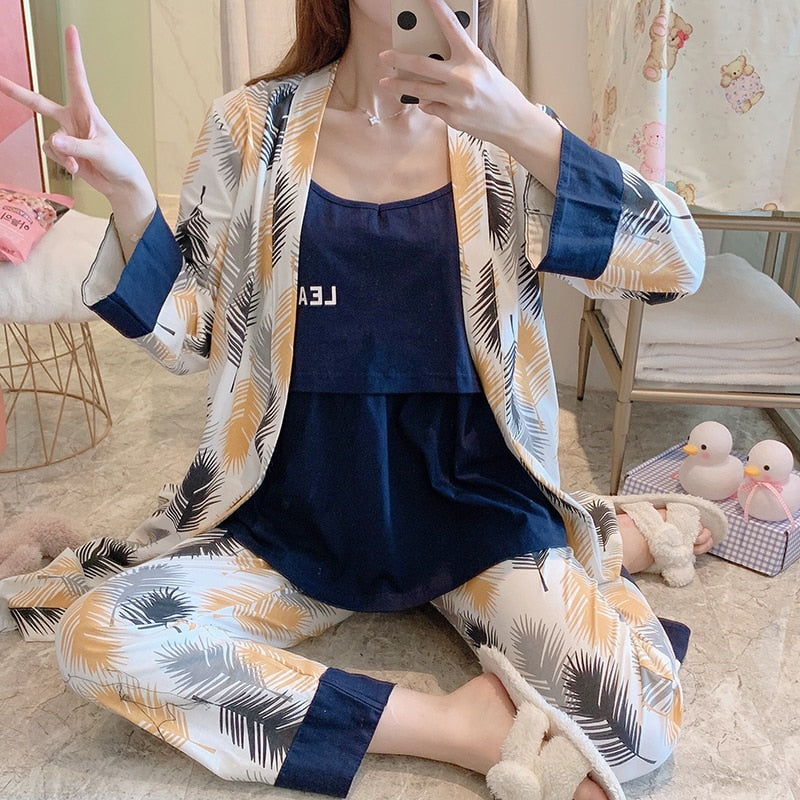 The Floral Printed Sleepwear Original Pajamas-Original Pajamas