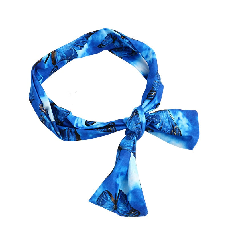 2 Piece Pyjama Set Butterfly Print Satin Silk Nightwear-Original Pajamas