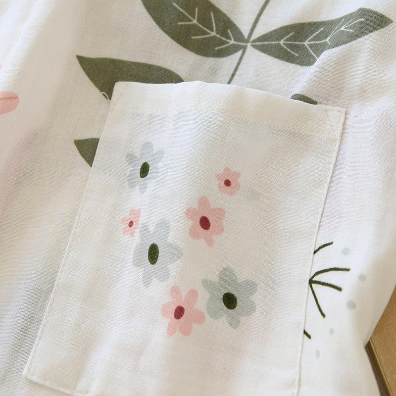 The White Rose Floral 2 Piece Sleepwear Set-Original Pajamas