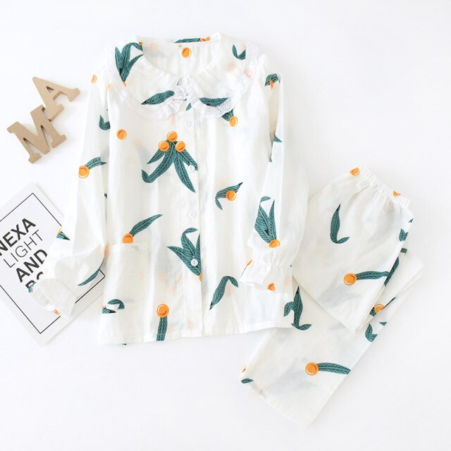 The Leaf Printed Original Pajamas-Original Pajamas