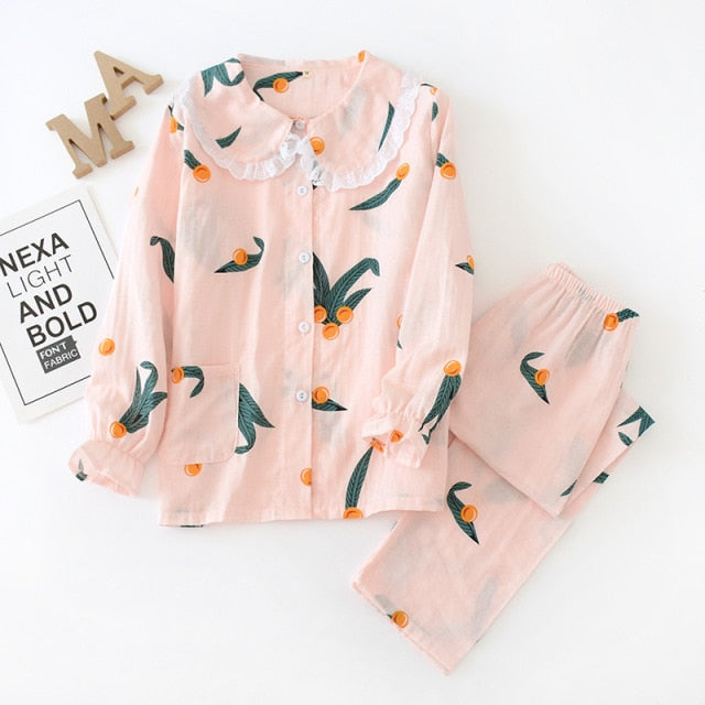 The Leaf Printed Original Pajamas-Original Pajamas