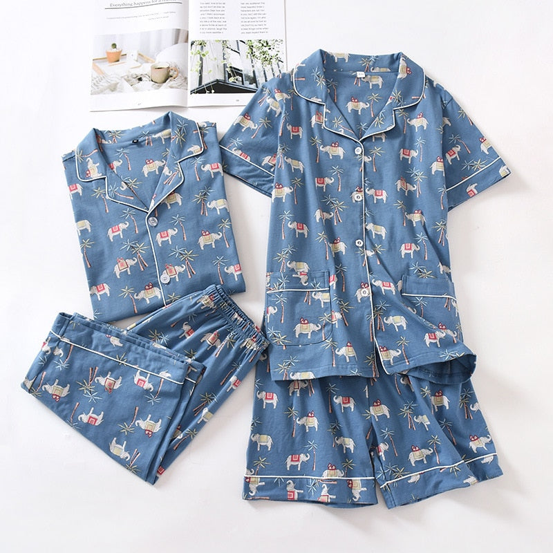 The Short Sleeved Thin Best Cotton Pajamas-Original Pajamas