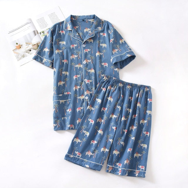 The Short Sleeved Thin Best Cotton Pajamas-Original Pajamas