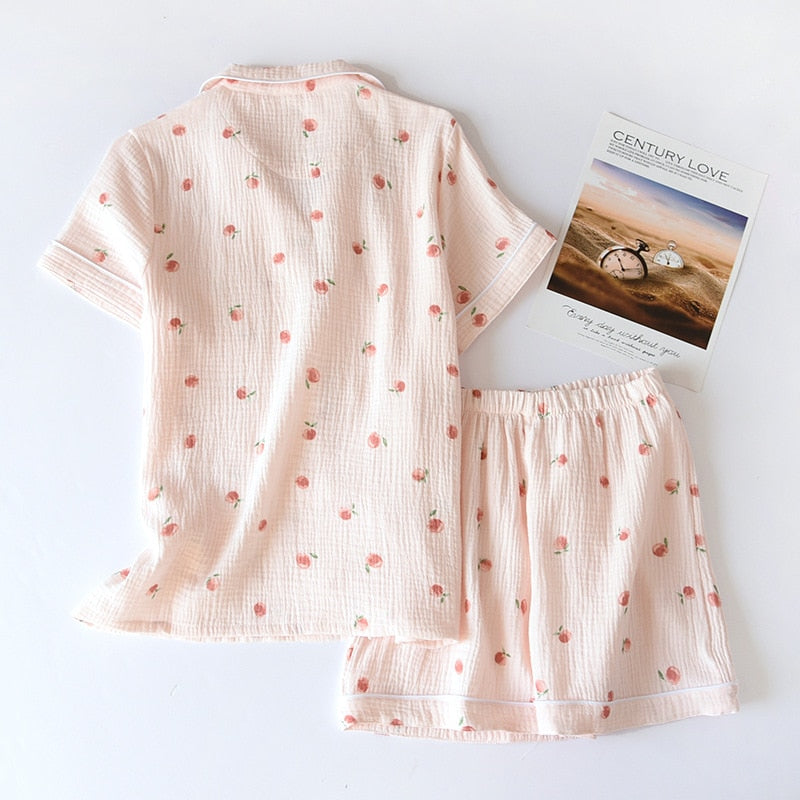 The Peach Print beautiful Pajama Sets Comfy Sleepwear-Original Pajamas