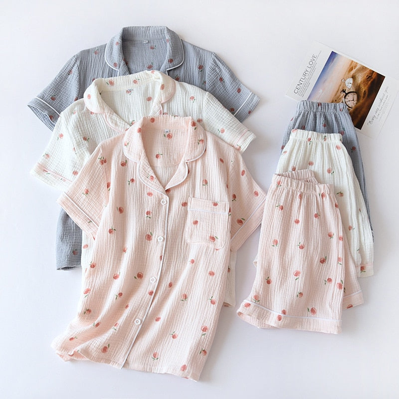 The Peach Print beautiful Pajama Sets Comfy Sleepwear-Original Pajamas