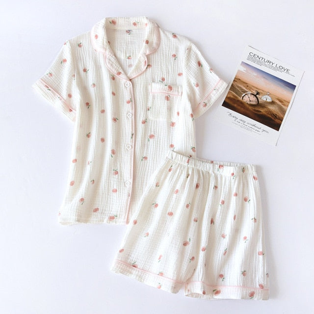 The Peach Print beautiful Pajama Sets Comfy Sleepwear-Original Pajamas
