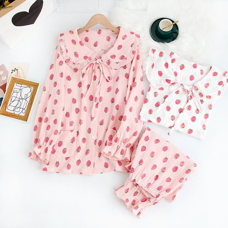 The Strawberry Printed Original Pajamas-Original Pajamas