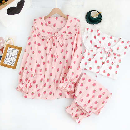 The Strawberry Printed Original Pajamas-Original Pajamas