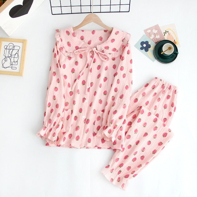 The Strawberry Printed Original Pajamas-Original Pajamas