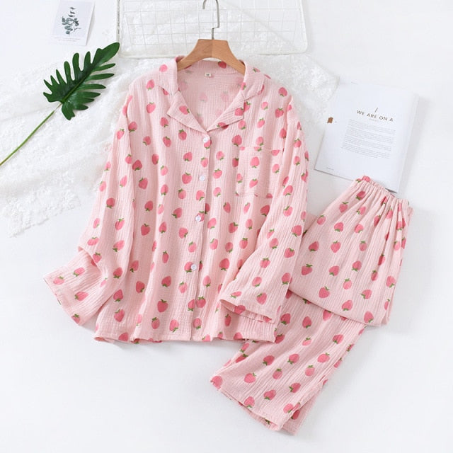 The Strawberry Printed Original Pajamas-Original Pajamas