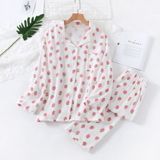 The Strawberry Printed Original Pajamas-Original Pajamas