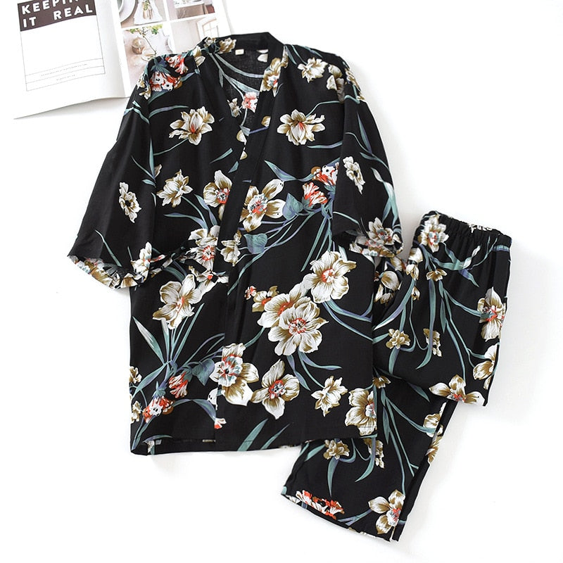 The Floral Half Sleeve Original Pajamas-Original Pajamas