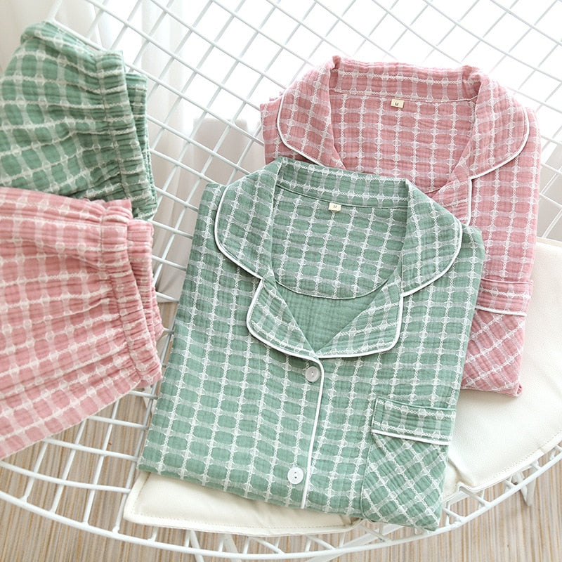 The Crepe Checked Original Pajamas-Original Pajamas