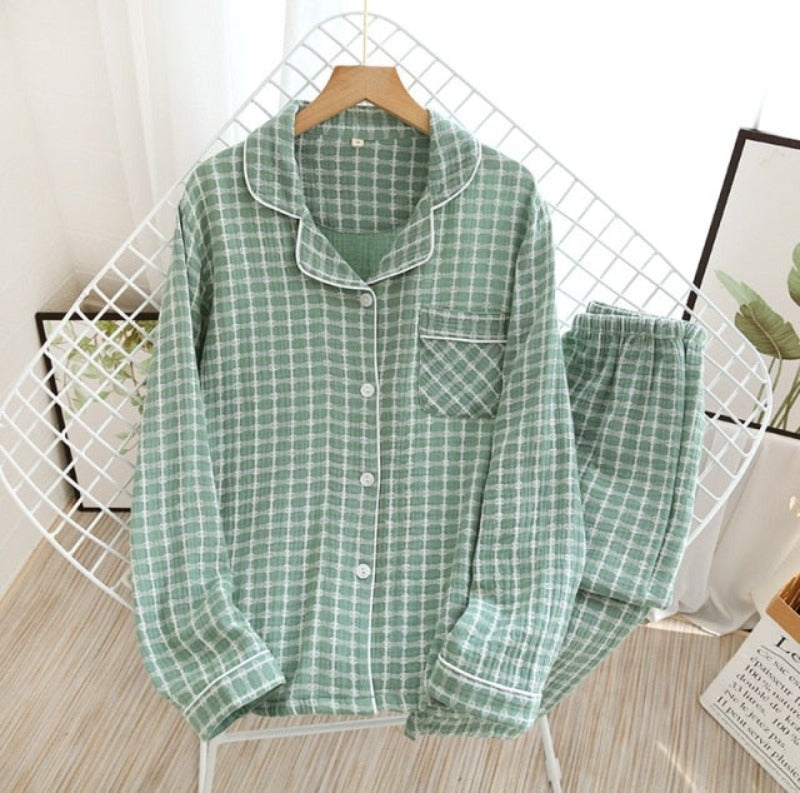 The Crepe Checked Original Pajamas-Original Pajamas
