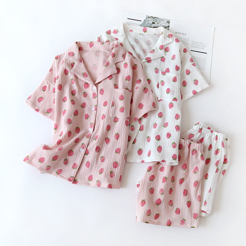 The Strawberry Shorts Set Original Pajamas-Original Pajamas
