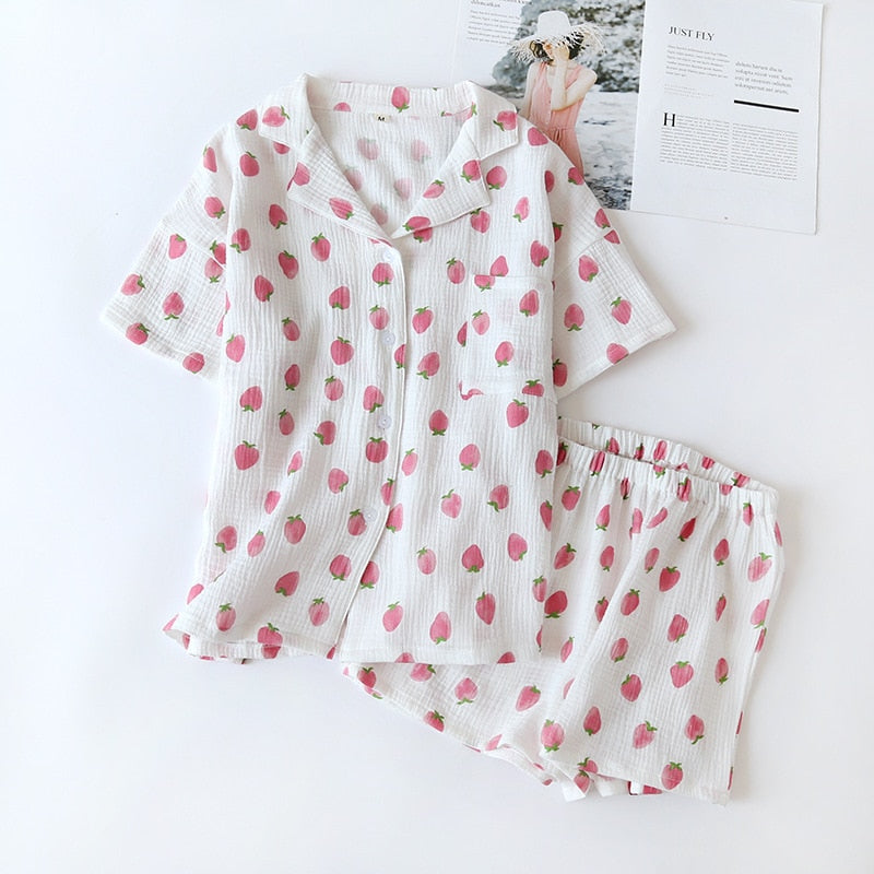 The Strawberry Shorts Set Original Pajamas-Original Pajamas