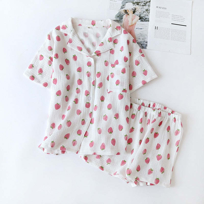 The Strawberry Shorts Set Original Pajamas-Original Pajamas