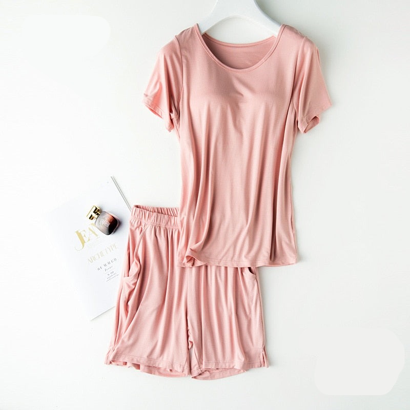 The Padded Pajama Short Set Original Pajamas-Original Pajamas