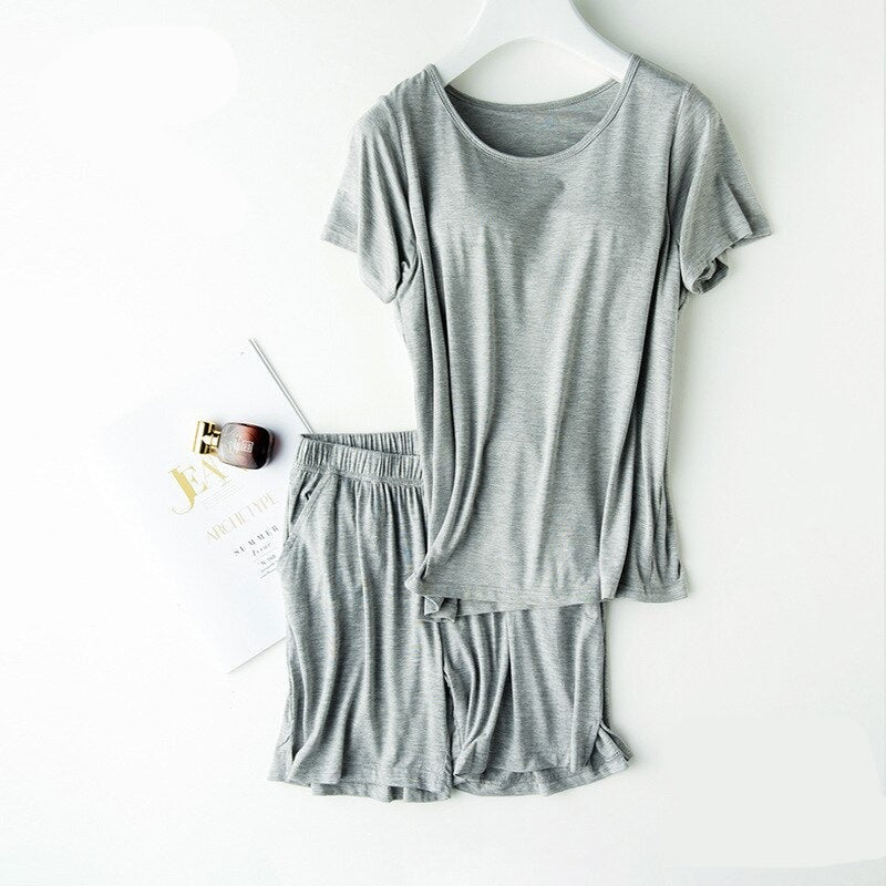 The Padded Pajama Short Set Original Pajamas-Original Pajamas