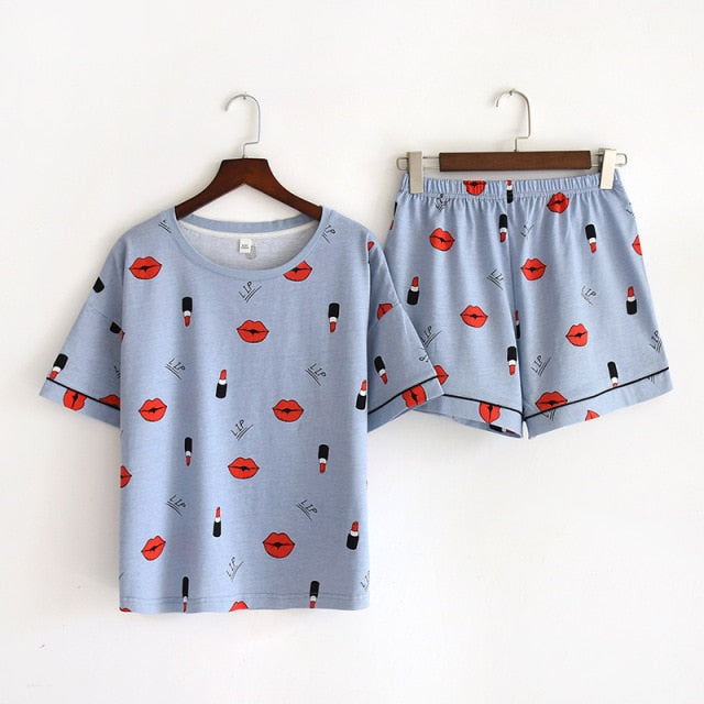 The Printed Shorts Pajama Sets Best Womens Pajamas-Original Pajamas