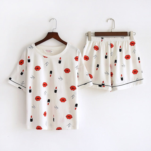 The Printed Shorts Pajama Sets Best Womens Pajamas-Original Pajamas