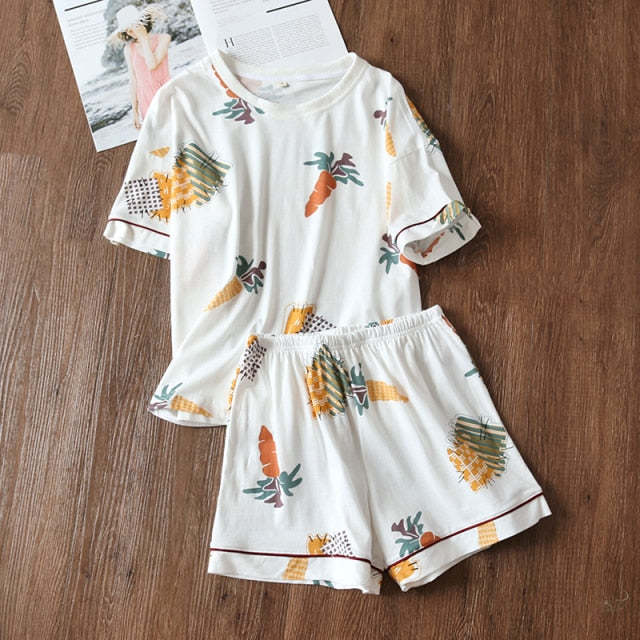The Printed Shorts Pajama Sets Best Womens Pajamas-Original Pajamas