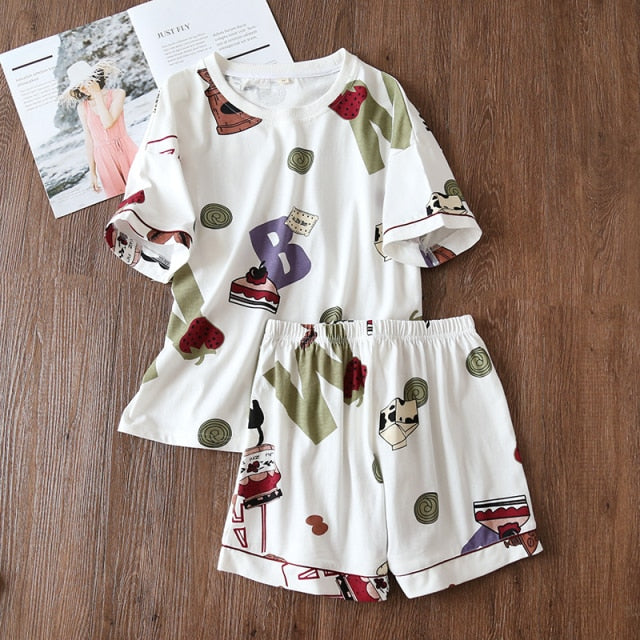 The Printed Shorts Pajama Sets Best Womens Pajamas-Original Pajamas