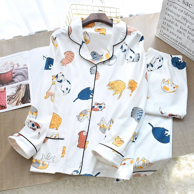 The All Over Printed Long Pajama Set Original Pajamas-Original Pajamas