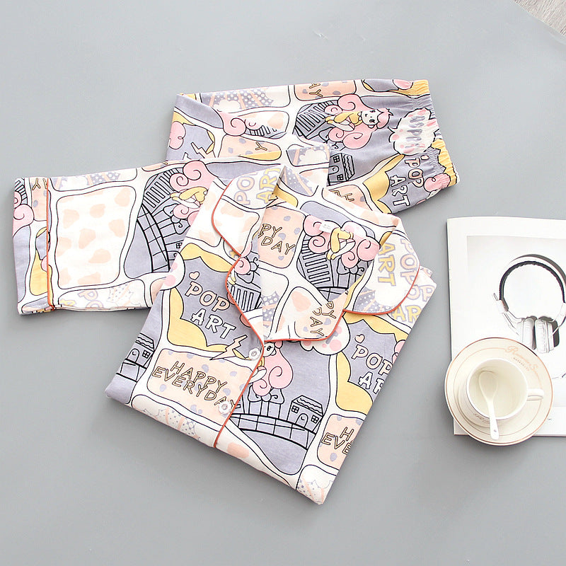 The All Over Printed Long Pajama Set Original Pajamas-Original Pajamas