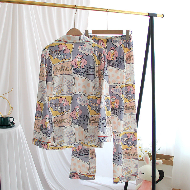 The All Over Printed Long Pajama Set Original Pajamas-Original Pajamas