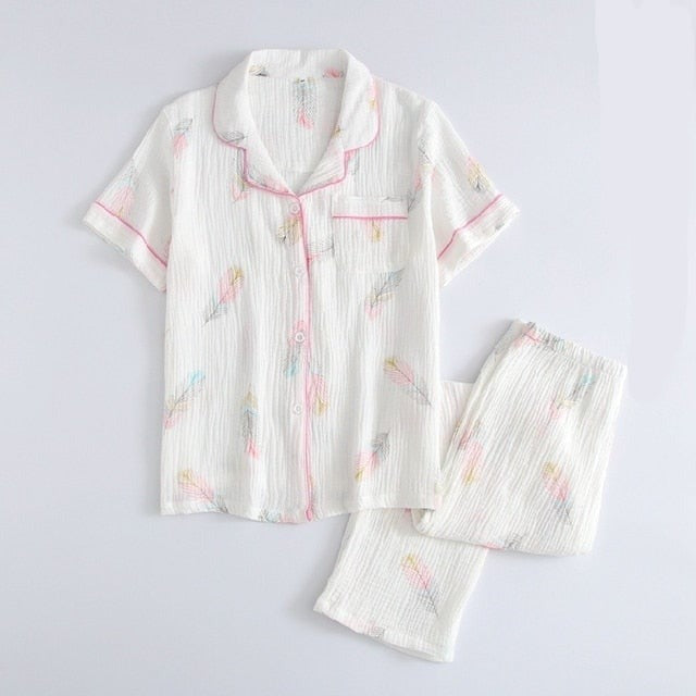 The Short-Sleeved Print Original Pajamas-Original Pajamas