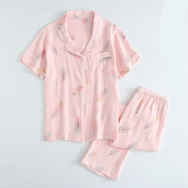 The Short-Sleeved Print Original Pajamas-Original Pajamas