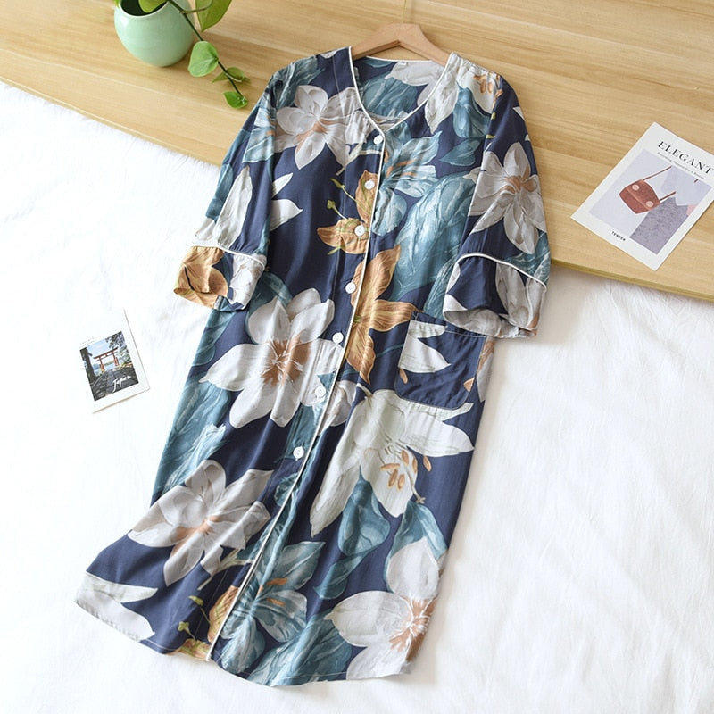 The Floral Paradise Solid Original Pajamas-Original Pajamas