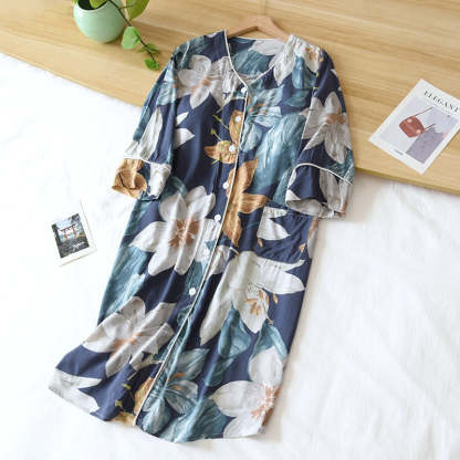 The Floral Paradise Solid Original Pajamas-Original Pajamas
